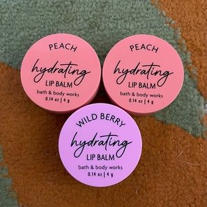 Lot of 3 NEW Sealed Bath & Body Works Hydrating lip balm